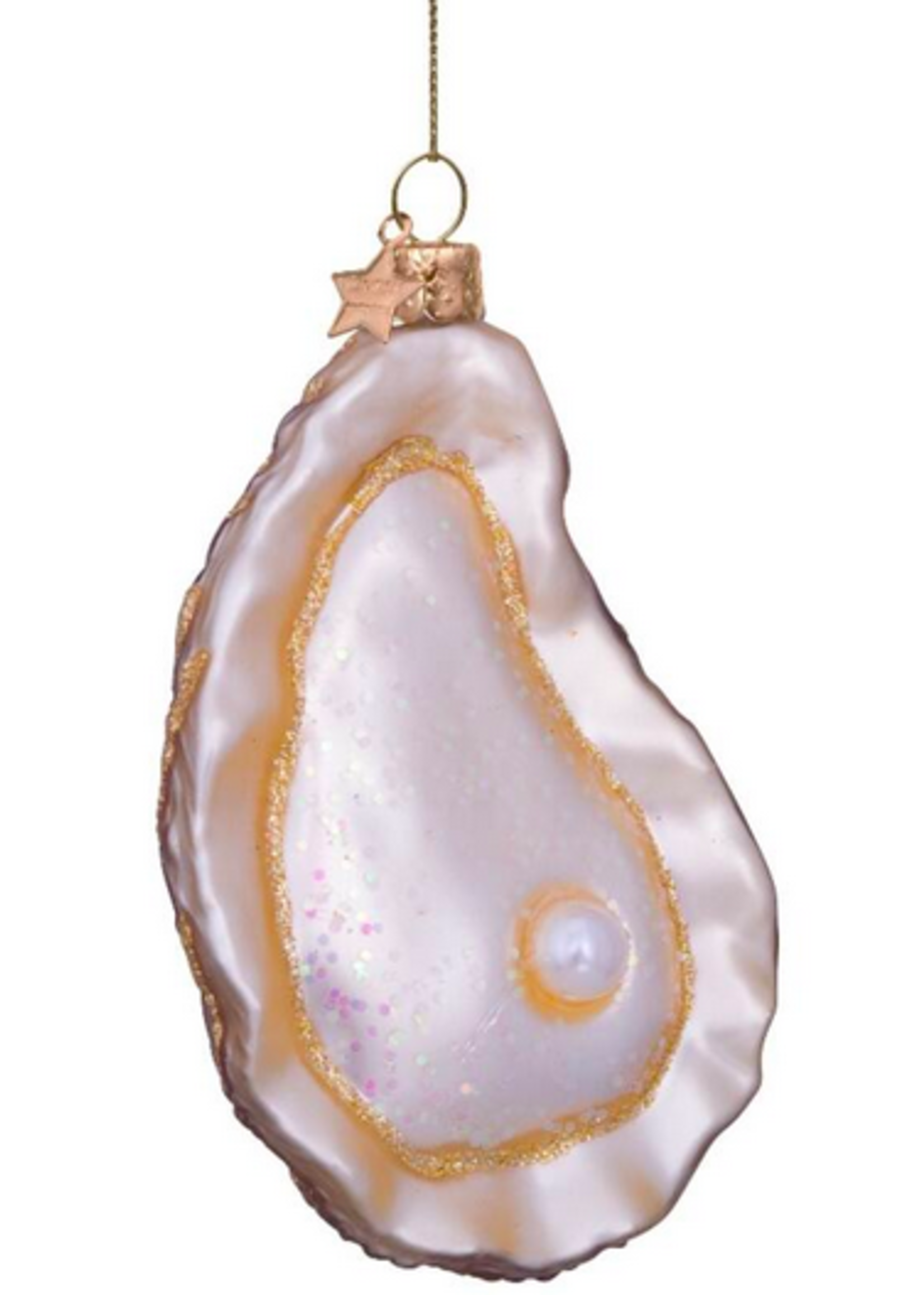 Vondels Ornament glass ecru oyster H10cm