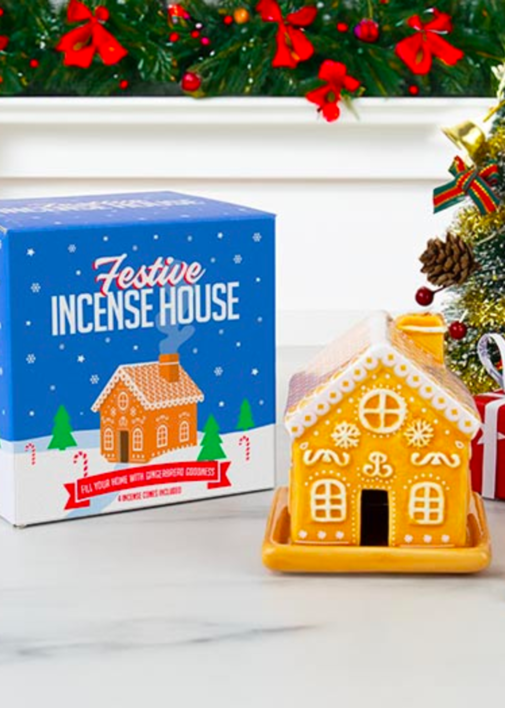 abodee Festive Incense Gingerbread House
