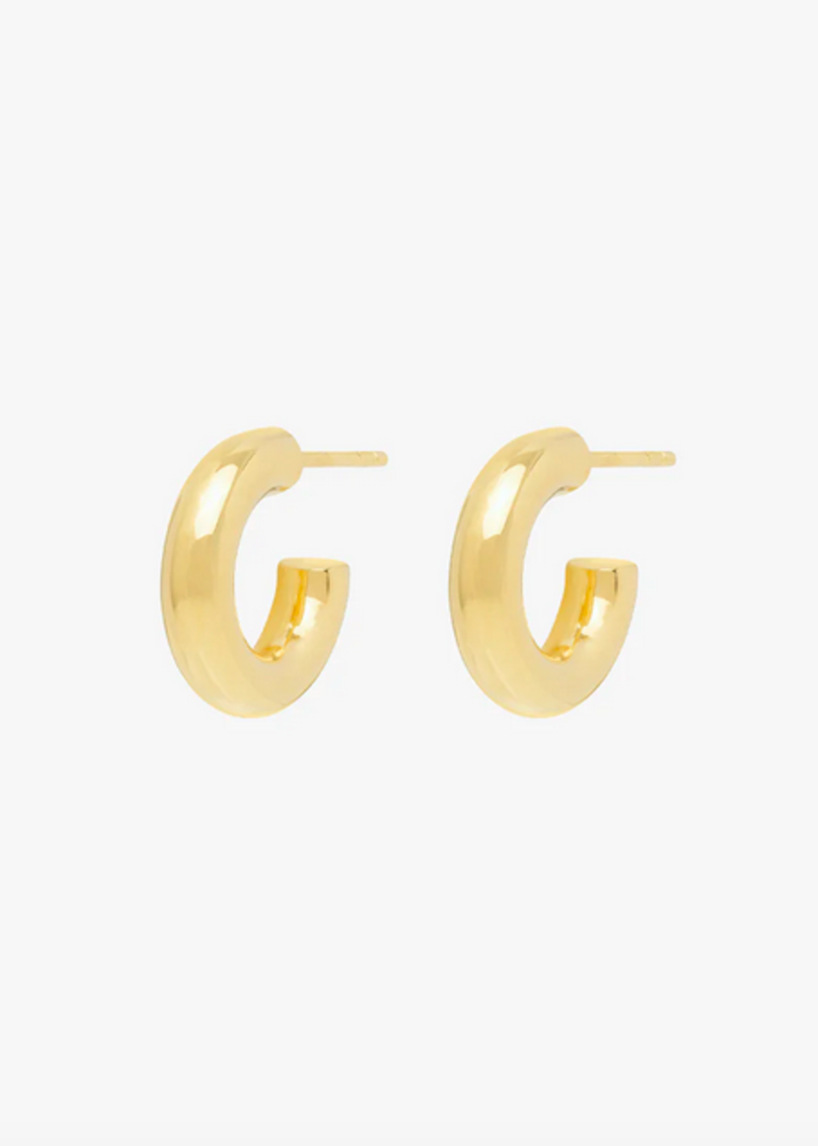 Wildthings Collectables Statement chunky hoops gold plated earrings (15mm)
