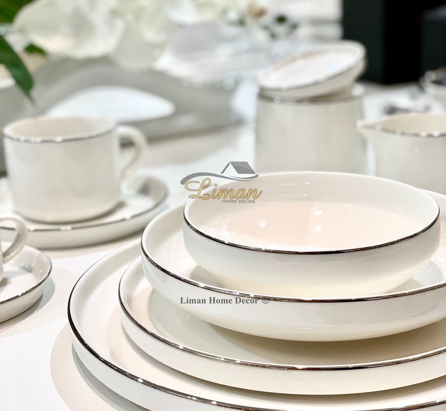 bricard porselen lunel 6 kisilik 24 parca yemek takimi zilver www limanonline com