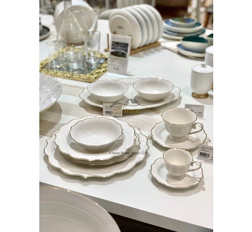 BRICARD PORCELAIN Bricard Bron 25 Parca Yemek Takımı Goud