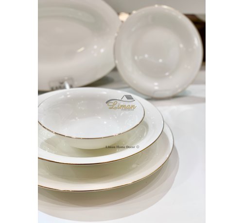 BRICARD PORCELAIN Bricard Drancy 25 Parca Yemek Takımı Gold