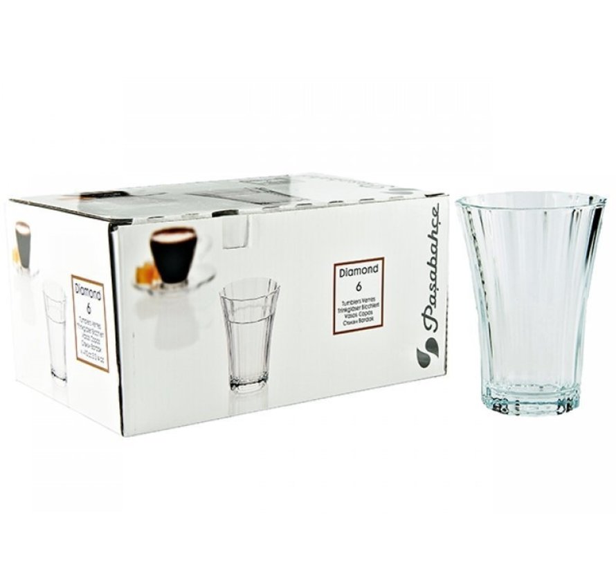 Pasabahce Diamond Drinkglazen 6 Delig 110cl