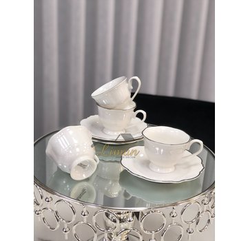 BRICARD PORCELAIN BRICARD LECCI ESPRESSO SET 12-DELIG