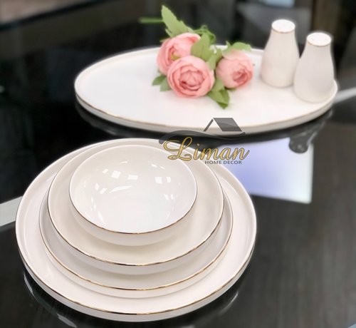 BRICARD PORCELAIN Bricard Porcelain Lunel 6-Persoons | 27-Delig Serviesset Goud