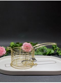 Kizartma Sepeti 11x7.5 cm Gold  Wire Ware