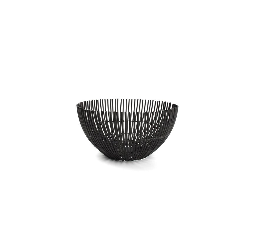 Iris Wire basket 18,5xH9cm black