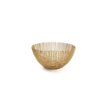  S|P Collection Iris Wire basket 18,5xH9cm Gold