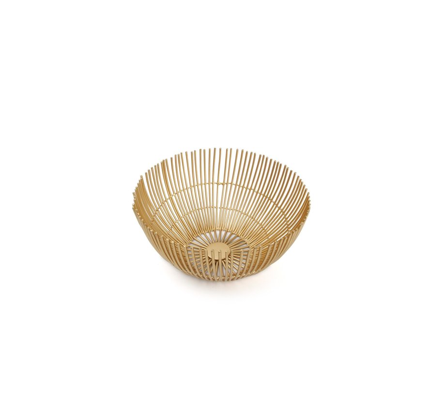 Iris Wire basket 18,5xH9cm Gold