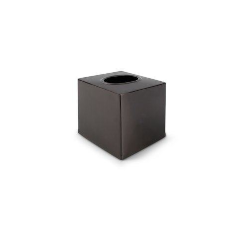 S|P Collection Vanity Tissue box 12,5x12,5xH12,5cm burshed black