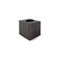 Vanity Tissue box 12,5x12,5xH12,5cm burshed black