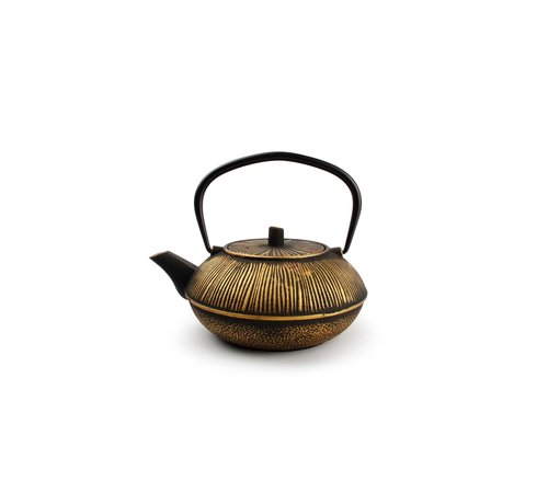 S & P My Tea Teapot 80cl stripes gold/black