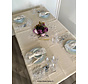 Menekse Tafelkleed Set Met Placemat Beige 34 Dlg