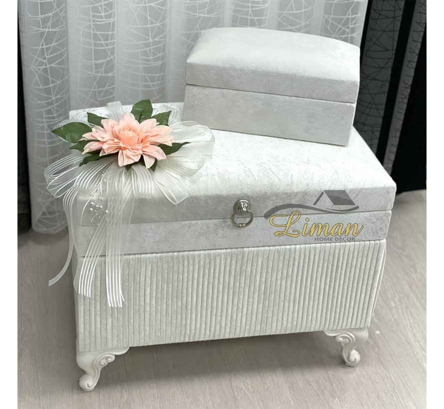 BIDAR CEYİZ SANDIĞI  KREM