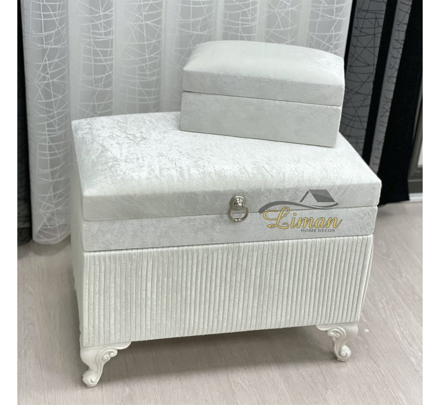 BIDAR CEYİZ SANDIĞI  KREM