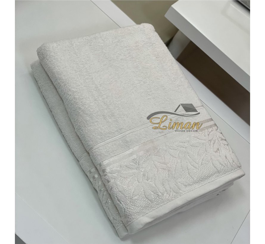 Ipekce Glory Handdoek 90 x 150 Cm Cream