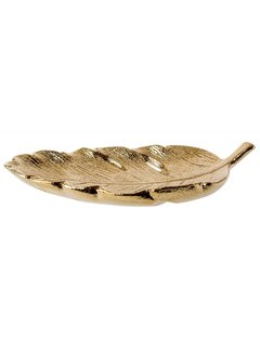 SCHALE LEAF GOLD 21,3X10,7XH3,9CM POLYRE