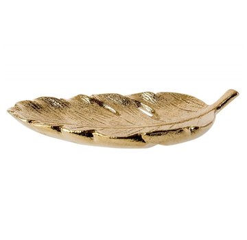 SCHAAL LEAF GOUD 21,3X10,7XH3,9CM POLYRE