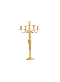 CANDLE HOLDER MAT GOLD H38CM