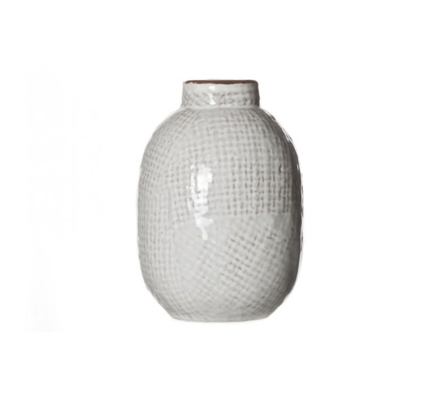 MINI KRUG VASE BEIGE KERAMIK D7,5XH11CM