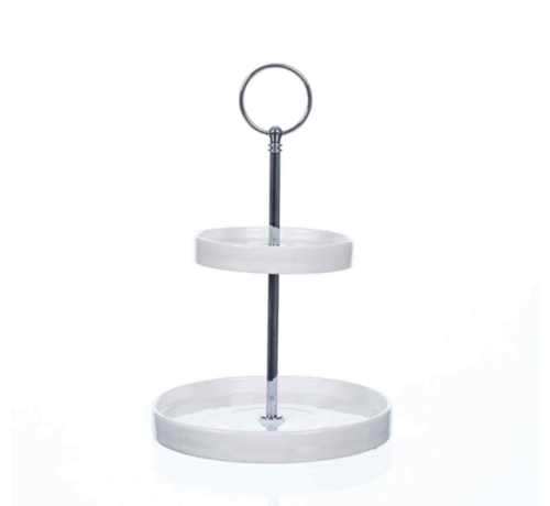 Cosy COSY ROND MINI ETAGERE WIT 15X15XH23CM