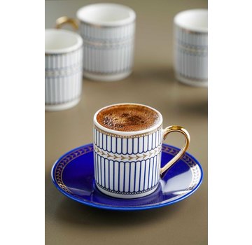 ACR Acr Collesıum 6lı Porselen Kahve Fincan Takımı - Çizgi