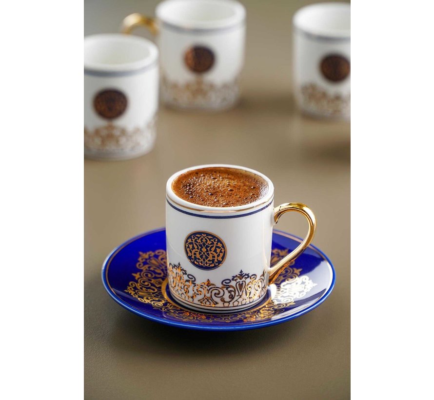 Acr Collesıum 6lı Porselen Kahve Fincan Takımı - Damask