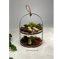 BAMBOE CAKE STAND MET METALEN HOUDER D20,5XH26CM