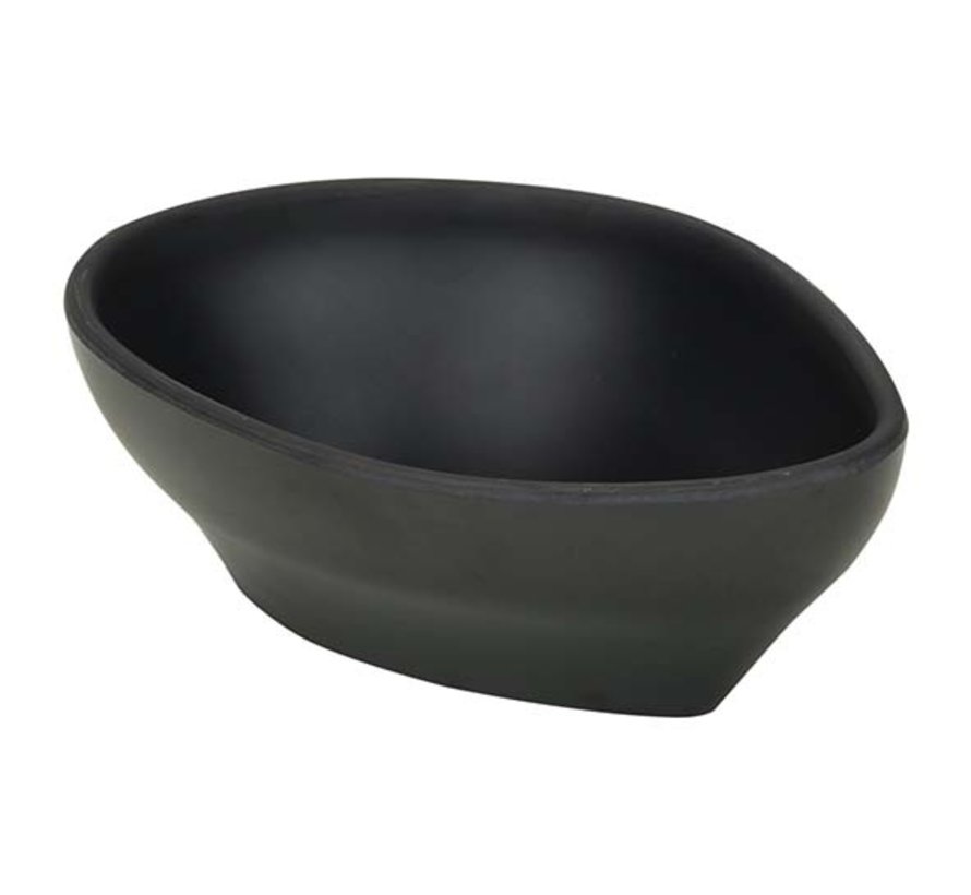 MELAMINE ORGANISCH SCHAAL 11,8X8,5CM H4,8CM ZWART