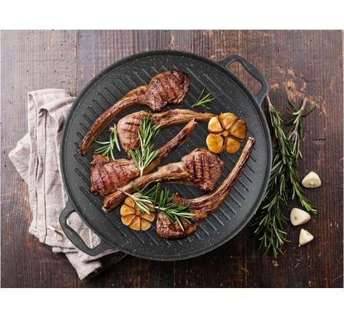 TAC Tac  Granit Grill en Gozleme pan 36cm Zwart