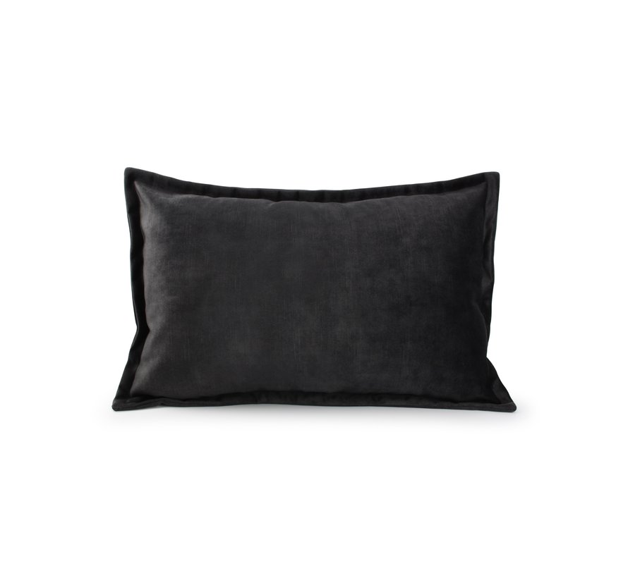 Lounge Coussin 60x40cm velvet noir