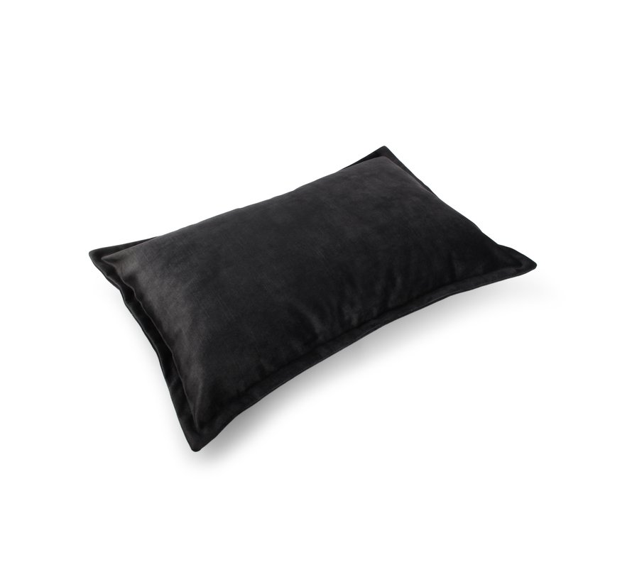 Lounge Kissen 60x40cm velvet schwarz