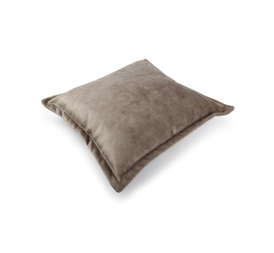 Lounge Coussin 45x45cm velvet  taupe