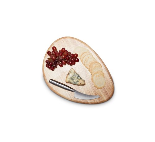 S & P Serveerplank 36x26cm met mes hout Fromage