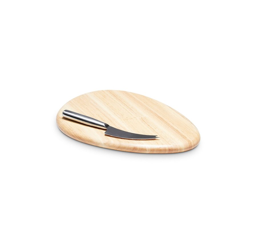 Serving board 36x26cm with knife wood Fromage