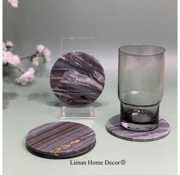 Chic Coaster marble black Chic Mix - set/4