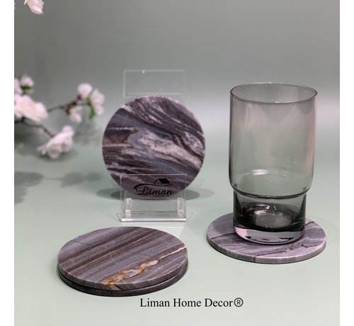 Chic Coaster marble black Chic Mix - set/4