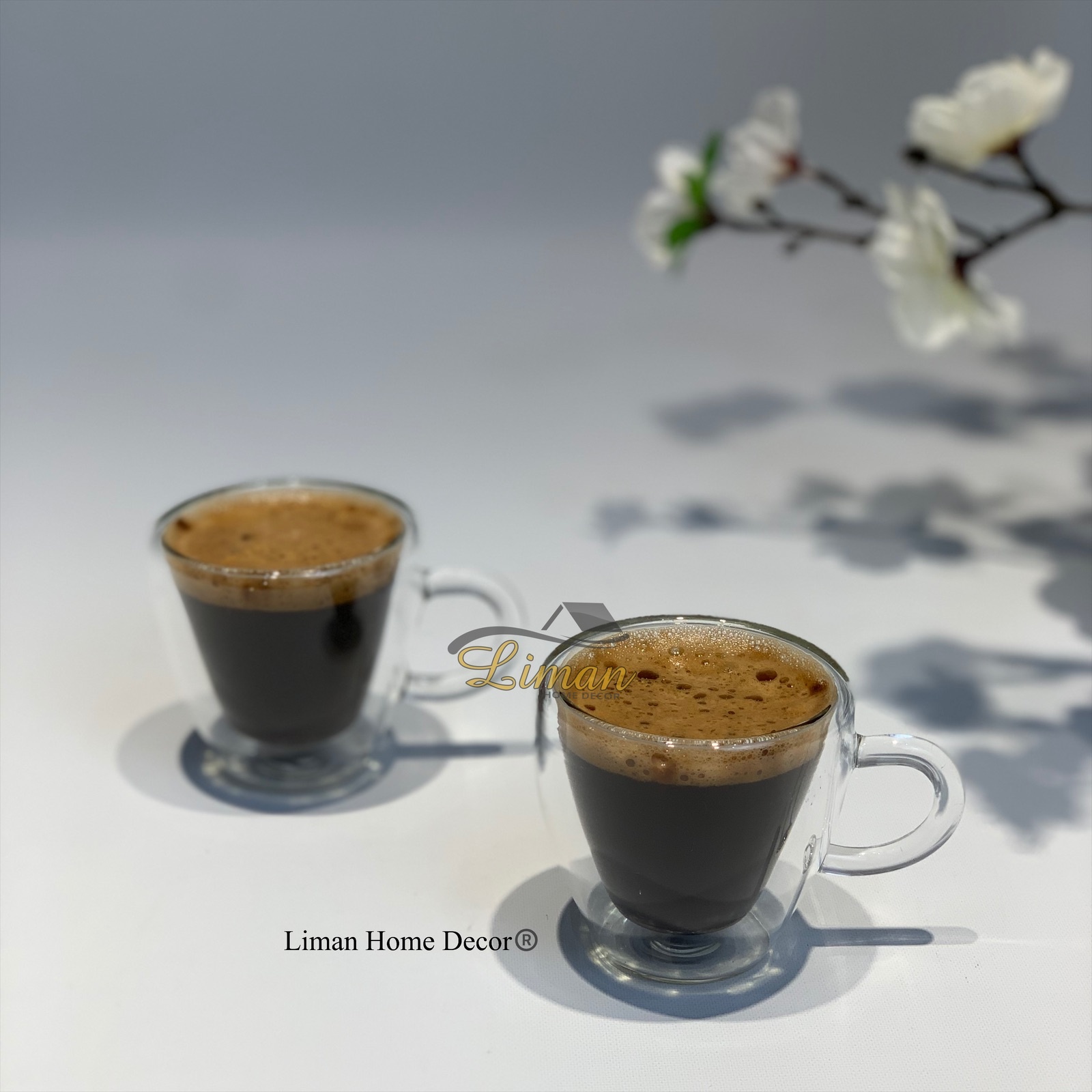 Set de 6 tasses à café Borosilicate 9 cl double paroi en verre