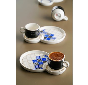 ACR Acr Royal Batic 6lı Porselen Kahve Fincan Takımı - Siyah