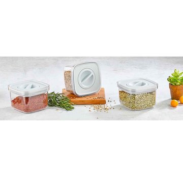 VIERKANT 3-Delig Bewaardozen / Voorraadpot 500 ML Met Slot