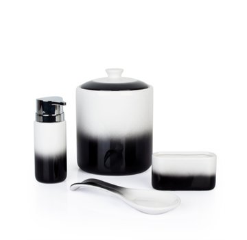 ACR ACR Keramiek Toilet Set Zwart 4 Delig