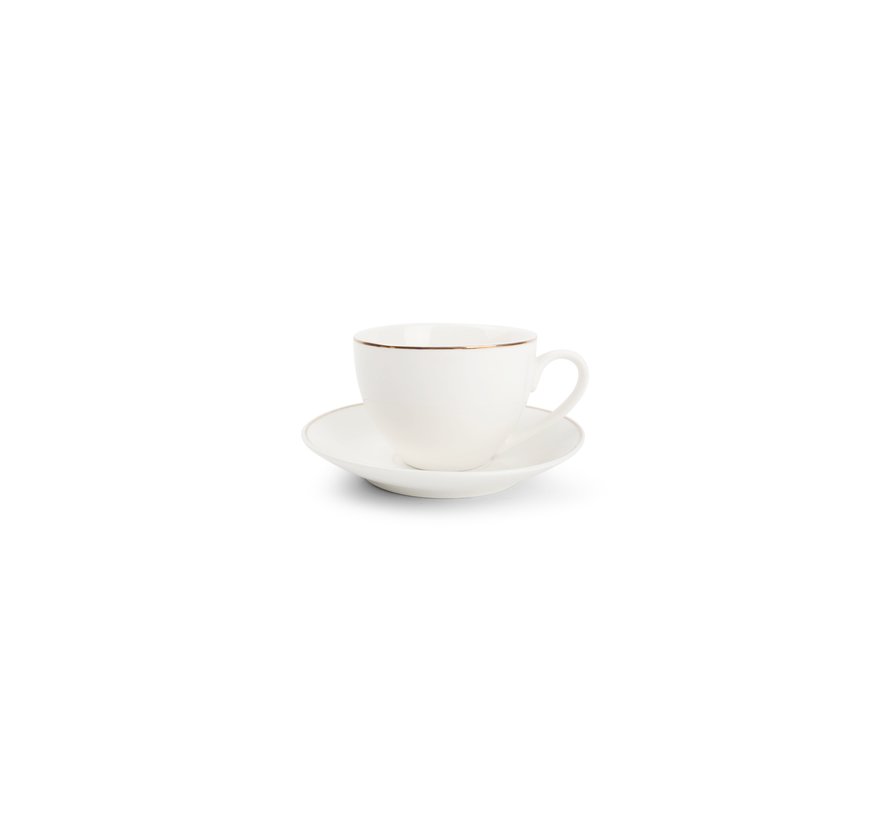 Tasse und Untere 20cl mit Goldrand Era