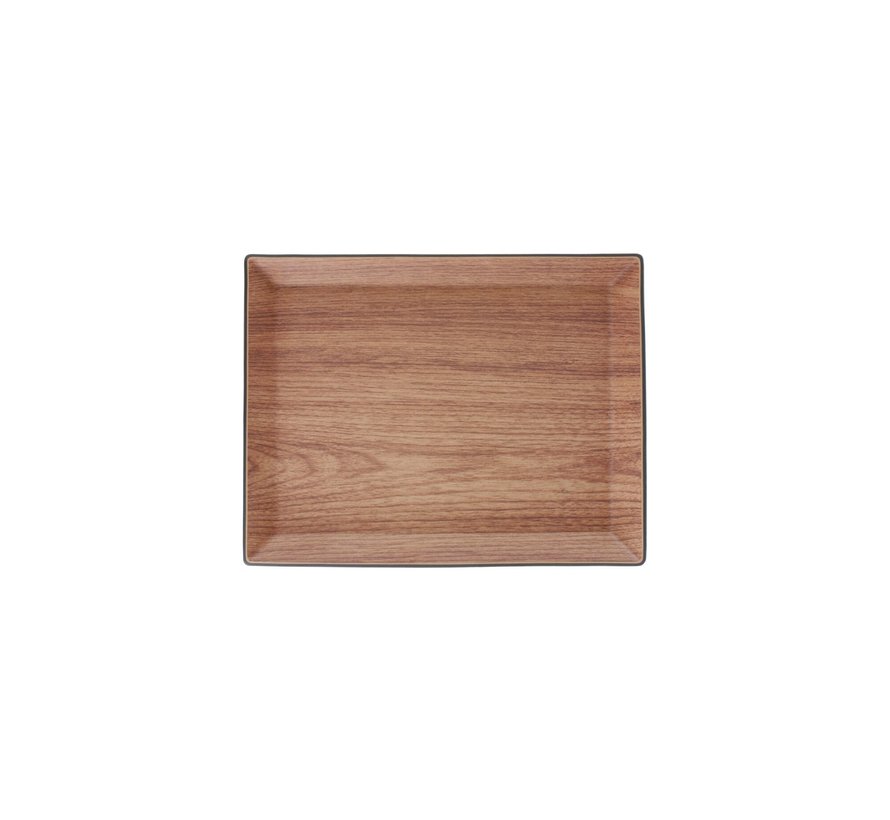 Serving tray 29,5x23xH2cm brown Buffet