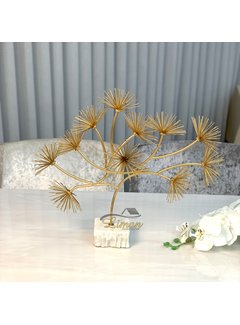 Telli Decoratie Agac Met Marmer Stand Gold