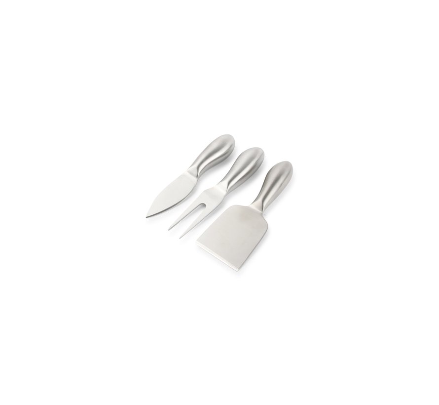 Cheese knive set 3 pieces silver Fromage