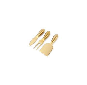 S & P Cheese knive set 3 pieces gold Fromage