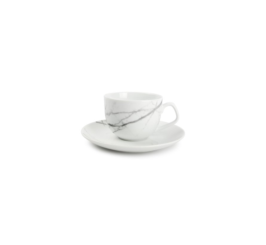 Cup 22cl and saucer marble Stone - set/4