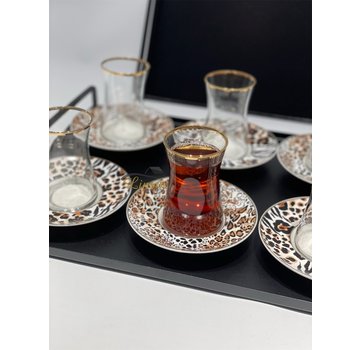 KARACA Karaca Leopard Tea Set for 6 Persons