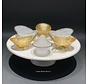 Cake stand 32cm with golden rim Era