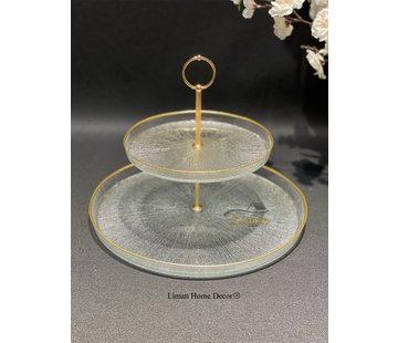 BRICARD PORCELAIN BRICARD REXY STANDI 2-KATLI KURABIYELIK TRANSPARANT-GOLD